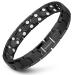 Men's Magnetic Bracelets Pure Titanium (Light) Double Powerful Magnet Bracelets Eliminate Static Electricity (Black Bracelets)