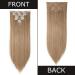 23 Clip In Hair Extensions Set - Heat Resistant, Ash&Bleach Blond - 8 Pcs Full Head - Straight 23 Inch - Buy Online on SooperMarket.com