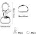SANNIX 120 Pcs Keychain Clip Hooks with D Ring Include 60Pcs Swivel Snap Hooks Lanyard Clip and 60Pcs D Ring for Purse Hardware Sewing Projects (1/2 Inside Width) Silver - Buy Online on SooperMarket.com