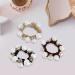 KKNEKKI Hair Scrunchie Beads - Elastic Headband with Faux Pearls and Crystals for Girls - 3 Colours: Black Brown Beige - Buy Online on SooperMarket.com