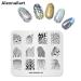 Nail Stamp Plate Set - 5pcs Picture Design Templates for Nail Art | Rock City Architecture Leopard & Hair Braiding Patterns - DIY Manicure Tools GT0011 - Buy Online on SooperMarket.com