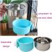 Stainless Steel Bird Feeding Dish Cup Stand - Cage Accessories for Parakeet, Conure, Cockatiels, Lovebirds, Budgie, Chinchilla - Buy Online on SooperMarket.com