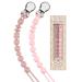 Kowlone Dummy Clips Boys Girls Silicone Soother Pacifier Chain Flexible Binky Holder Set with Texture for Teething Baby Unisex Newborn Dummies 1-Piece Design(Quartz Pink) A:Pink