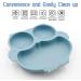 BPA-Free Silicone Baby Suction Plate for Toddlers - Dishwasher & Microwave Safe - Blue - Buy Online on SooperMarket.com