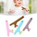Silicone Baby Bite Ring Toys - Food-Grade Chewy Teething Straws for Toddlers | 4 Flexible Pieces for Massage & Comfort - Buy Online on SooperMarket.com