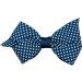 Titania hair clip small with bow large dots blue-white 2 pieces