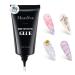 MelodySusie 4 in 1 Rhinestone Glue for Nails 30g Super Strong Gel Nail Glue for Nail Charms Nail Gems 3D Nail Gel UV Nail Glue for Nail Art Design Nail Chrome Powder Decals Decor Need UV/LED Cured 30g Rhinestone Gel Glue Transparent