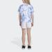 adidas Girls' White and Blue Oversized AOP Tee - Medium | Short Sleeve Shirt - Buy Online on SooperMarket.com