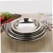 PRETYZOOM Dry Pot Amphora Hot Pot Chaffing Dishes Stainless Steel Cookware Flat Bottom Wok Pan Non Stick Frying Pans Stainless Steel Saute Pan Cookware for Kitchen Home Accessory 28X28X5.5CM Silver - Buy Online on SooperMarket.com