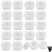 Alledomain 20 pieces 10 ml / 10 g of emptiness clear cosmetic pots with 3 refillable mini spades refillable travel mugbar made of plastic with lid and inner lining for cream lots
