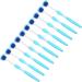 10-Piece Tongue Scraper Set - Long Handle Ergonomic Silicone Cleaning Brush for Oral Health & Fresh Breath - Blue - Buy Online on SooperMarket.com