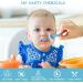Vicloon Baby Fork and Spoon Set - 2 Pcs Infant Silicone Training Utensils for Baby Led Weaning - Self Feeding Learning Spoons - Blue - Buy Online on SooperMarket.com