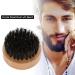 Beech Wood Beard Brush Boar Bristles Brush Sweep Hair Brush Face Care Cleaning Grooming Tool - Buy Online on SooperMarket.com