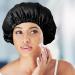 Vorey Satin Sleep Bonnet for Women - Large Double Layer Silk Hair Bonnet in Black - Buy Online on SooperMarket.com