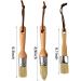 Professional 3pcs Small Round Chalk and Wax Paint Brush Set - Reusable Natural Bristle Brushes for DIY Painting - Compatible with Annie Sloan Chalk Paint and Milk Paint - Buy Online on SooperMarket.com