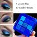 Yeweian Blue Eyeshadow Palette - 9 Colors Glitter Matte Makeup for Women | Highly Pigmented & Waterproof Smokey Eye Palette (06) - Buy Online on SooperMarket.com