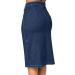 Sanahy Women's High Waist Fishtail Denim Maxi Skirt | Plus Size Casual Jean Skirt 3XL Blue - Buy Online on SooperMarket.com