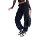 Women's Low Waist Cargo Pants - Harajuku Vintage Y2K Baggy Jogger in Black - Medium - Buy Online on SooperMarket.com