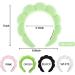 Spa Terry Cloth Headband Set for Women - Pink & Light Green | Bubble Skincare Headband with Face Wash Wristbands| Soft & Puffy Makeup Headband - Great Gift Idea - Buy Online on SooperMarket.com