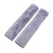 Suntrade 2 x soft lambskin car belt cover for safety belt shoulder pads for adults and children suitable for car seat belt backpack shoulder bag (gray)