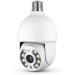 DocSmart 2K Outdoor Wireless Light Bulb Security Camera with 360Pan/Tilt, Color Night Vision and Siren Alarm - IP65 Home Security Camera with Auto Tracking and Two-Way Audio 2.4GHz - Buy Online on SooperMarket.com