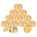 Basic packing 50 pieces 15ml Gold Empty Aluminum jar with screw cap aluminum dose Aluminum screw boxes of Cerz dose of cosmetics cosmetic cans tin cans with 50 pieces 35mm sticker