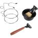 Premium WBTY 4-Part Shaving Set for Men | Manual Razor Stainless Steel Stand Brush & Bowl | Perfect Birthday & Father's Day Gift - Buy Online on SooperMarket.com