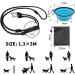 Anevios Adjustable Reflective Dog Leash 3m - Multifunctional Double Linen Nylon with 2 Carabiner Hooks & 3 Rings for Large & Medium Dogs | International Shipping Available - Buy Online on SooperMarket.com