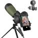 Gosky 20-60x80 Spotting Scope with Tripod & Carrying Bag - BAK4 Angled Scope for Target Shooting, Hunting, Bird Watching - Phone & SLR Mount Compatible with Canon - Buy Online on SooperMarket.com
