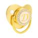 Alphabet Pacifier for Babies | Golden Baby Pacifier with Clips & Curved Design | 26 Letters | Ideal for 6-12 Months - Letter D - Buy Online on SooperMarket.com