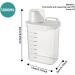 1PC Laundry Detergent Dispenser 1800ml Clear Airtight Washing Powder Dispenser with Scale and Cup Detergen Box for Solid Liquid 1800ml with scale - Buy Online on SooperMarket.com