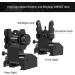 FEYACHI S17 Flip Up Visors - Foldable Front & Rear Iron Sights | Airsoft Accessories for Picatinny Rail - Buy Online on SooperMarket.com