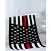 PakiInno Red Line American Flag Respect Firefighter Towels Set - Soft & Absorbent Bath Towels for Fitness, Sports & Travel - 3 Piece Set - Independence-035pak1714 - Buy Online on SooperMarket.com