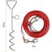 Dog Tie Out Cable and Stake Heavy Duty Dog Tie Out Stake Sturdy Dog Lead Stake Dog Camping Stake for Outdoor Yard and Camping Puppy Pet and Medium Dogs Red - Buy Online on SooperMarket.com