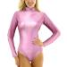Buy Women's Metallic Liquid Glossy Long Arm Dance Leotard | Stylish Black Jumpsuit for Ballet & Gymnastics - International Shipping Available - Buy Online on SooperMarket.com