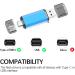 64GB USB C Flash Drive Alihelan 2 in 1 OTG Dual Type C Thumb Drive | USB 3.0 Pen Drive Memory Stick - Blue 64GB - Buy Online on SooperMarket.com