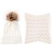 Yinuoday Toddler Baby Knit Hat Scarf Set - Winter Warm Beanie Cap with Circle Loop Scarf Neckwarmer in White (2PCS) - Buy Online on SooperMarket.com
