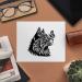 Stylized Cat & Butterfly Microfiber Lens Cleaning Cloths - 2 Pack - Perfect for Glasses & Screens - International Shipping Available - Buy Online on SooperMarket.com