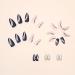 JUSTOTRY 24 Pcs Gold Swirl Stiletto Short False Nails Pink French Press on Nails - Beautiful Fake Nails with Nail Glue, Almond Medium Stick on Nails for Women - Buy Online on SooperMarket.com