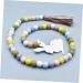LIFKICH Fringe Decor Ornament Beaded Garland with Tassel Easter Farmhouse Bead Garland Hanging Door Bead Garland Tassel Garland Bead Easter Beaded Garland Wood Rabbit Rope - Buy Online on SooperMarket.com
