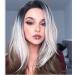 BGHJUE AFRICAN WIG White Gradient Short Hair Lace Front Human Hair Wigs for Black Women Pre Plucked Hairline Lace Front Wig Brazilian Remy Hair