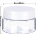 6 Pack 2 oz Clear Plastic Pot Jars with White Lids - Leak Proof Cosmetic Containers for Travel Storage - Ideal for Makeup, Eye Shadow, Nails, Powder, Paint, Jewelry - 2 Ounce Size - Buy Online on SooperMarket.com