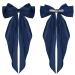 Buy Wllhyf Navy Blue Hair Clips - Big Bow Satin Hairpins & 90s Accessories for Women & Girls - Buy Online on SooperMarket.com