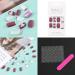 Sethexy Purple Sparkle Bowknot False Nails - 24 Pcs Acrylic Short Square Nail Art Tips for Women & Girls - Complete Cover - Buy Online on SooperMarket.com