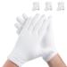 3 Pairs White Cotton Gloves for Dry Hands Sleeping Premium Cotton Gloves for Eczema Lotion Hand Gloves Moisturizing Overnight White Gloves for Women & Men Work Glove for Coin Jewelry Silver
