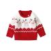 ESHOO Baby Boys Girls Christmas Deer Print Knitwear Pullover Sweater Boys Girls Xmas Jumper 18-24 Months Red