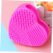 Cabilock Silicone Tool Brush Cleaner Mat Brush Cleaning Pad Brush Washing Mat Makeup Brush Cleaning Tool Heart-shaped Cleaning Supplies 8X8.5cm Rosy - Buy Online on SooperMarket.com