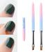 2 Pcs Round&Angled Nail Art Clean Up Brushes,Nail Painting Brushes for Cleaning Polish Mistake on the Cuticles,Painting Brushes for Nail Art and Designs 2pcs