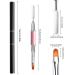 Kalolary Dual-Ended Poly Gel Brush Set - 2PC Acrylic Nail Extension Tools (Black + Pink) | Perfect for UV Gel & Nail Art - Buy Online on SooperMarket.com