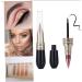 6PCS/SET 2 In 1 Double Eyeliner Eyeshadow Combination Waterproof Black Eye Liner Pen Quick Dry Colorful Eyeshadow High Pigmented Eye Powder Cosmetic Set eyeliner waterproof - Buy Online on SooperMarket.com